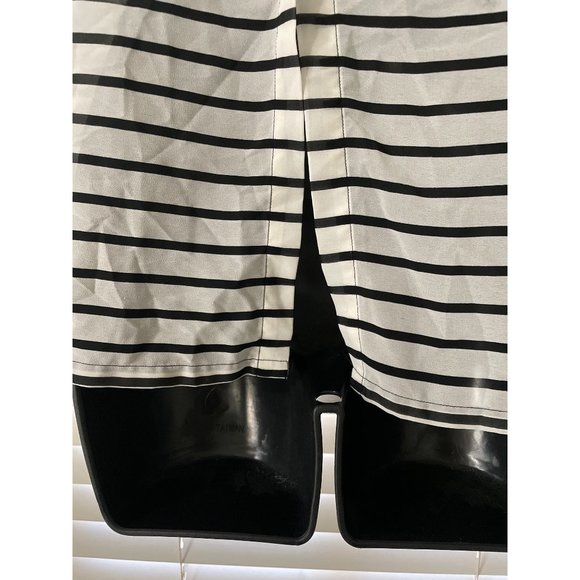 American eagle large black and cream round neck back button chiffon blouse - Picture 5 of 6